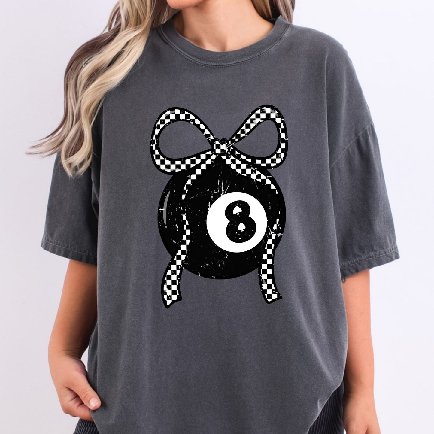 8 Ball Checkered Bow