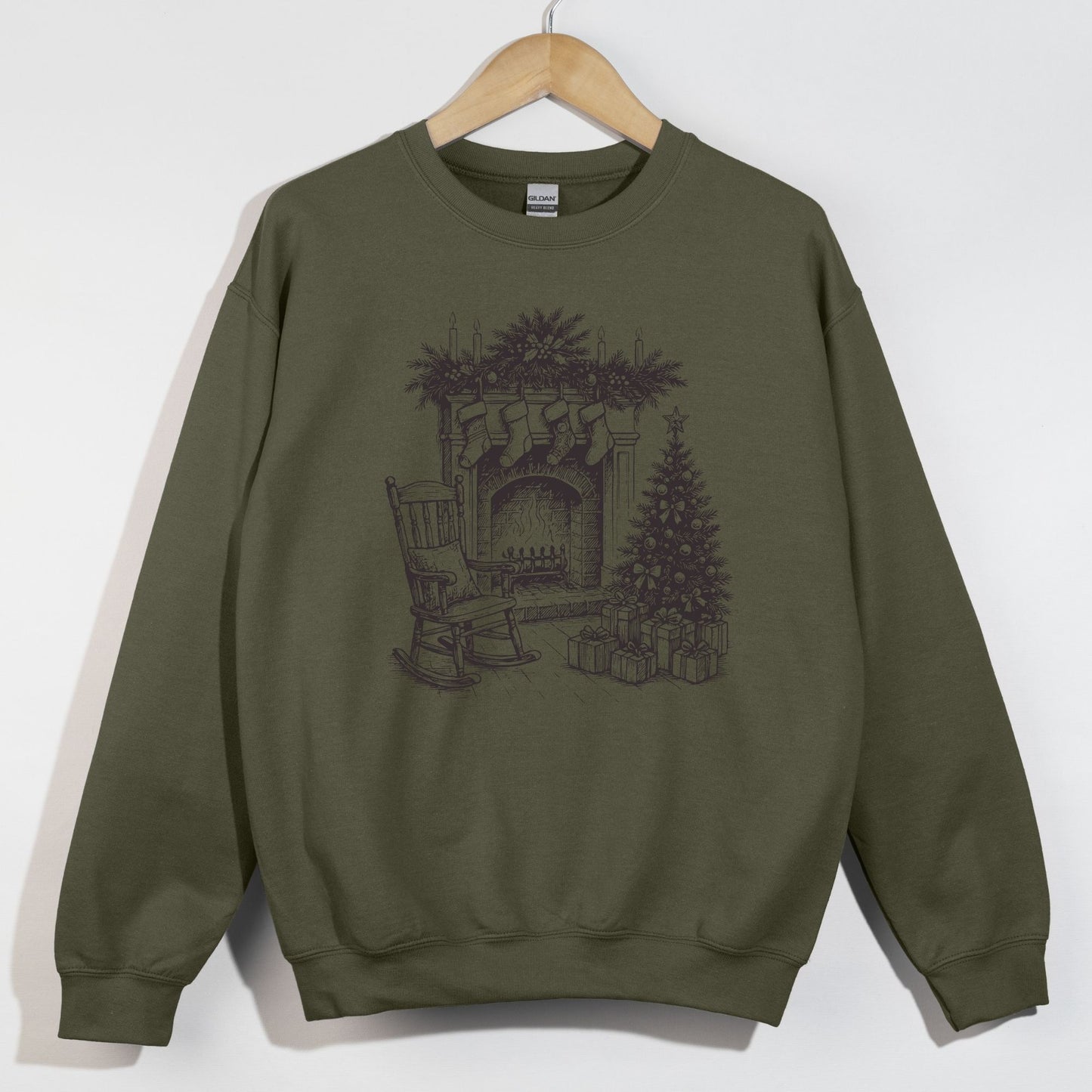 Black Sketched Christmas Home