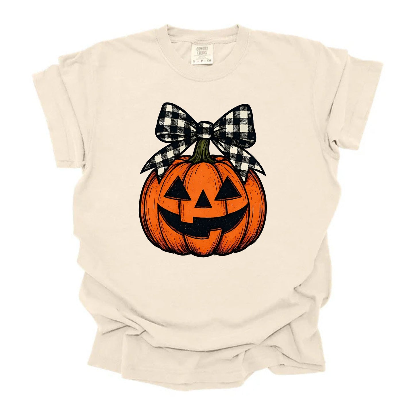 Buffalo Plaid Bow on Pumpkin