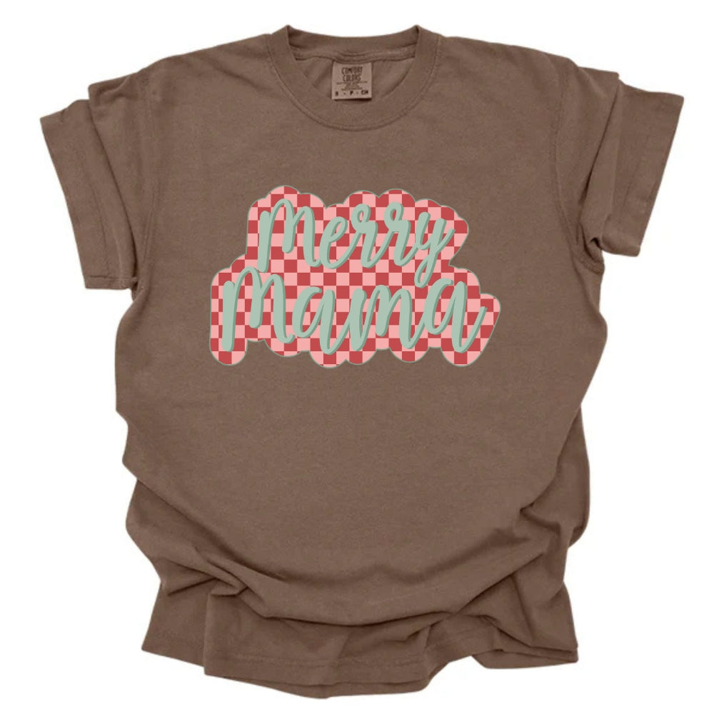 Checkered Merry Mama Brown