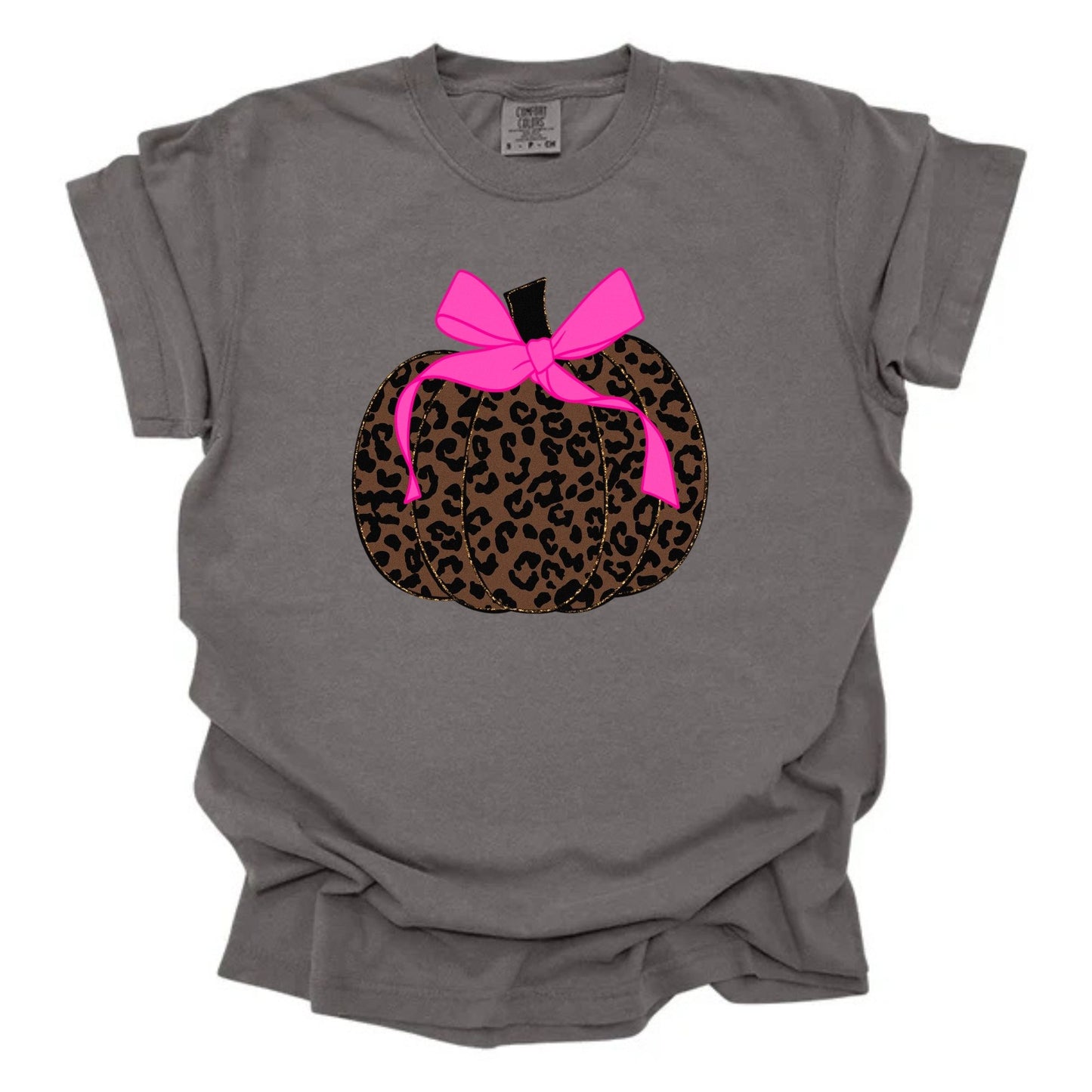 Cheetah Print Pumpkin Pink Bow