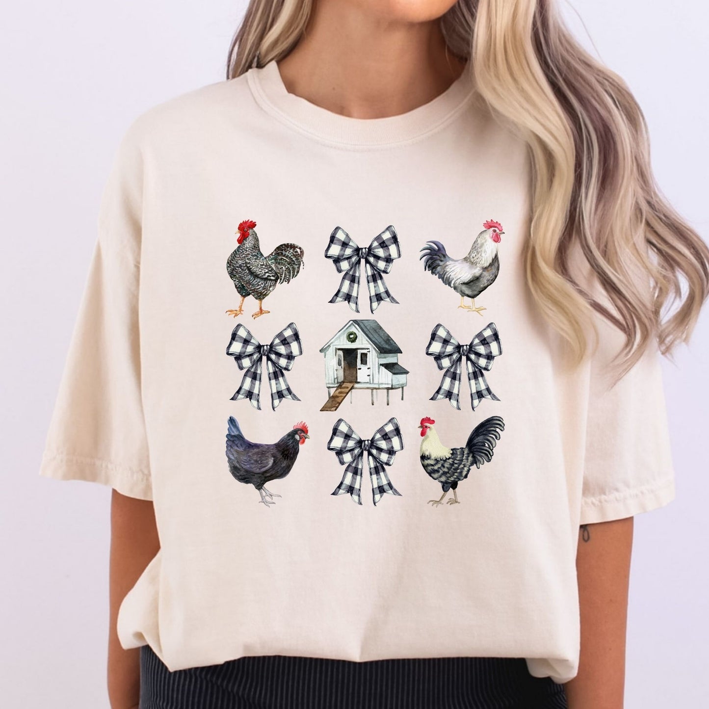 Chickens and Plaid Bows