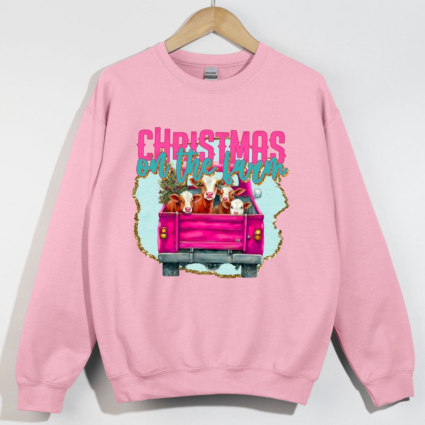 Christmas On The Farm Gold Glitter