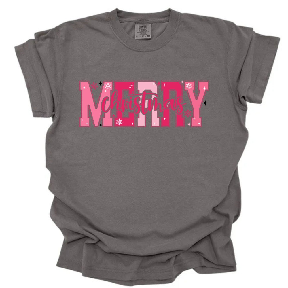 Cutesy Merry Christmas Pink