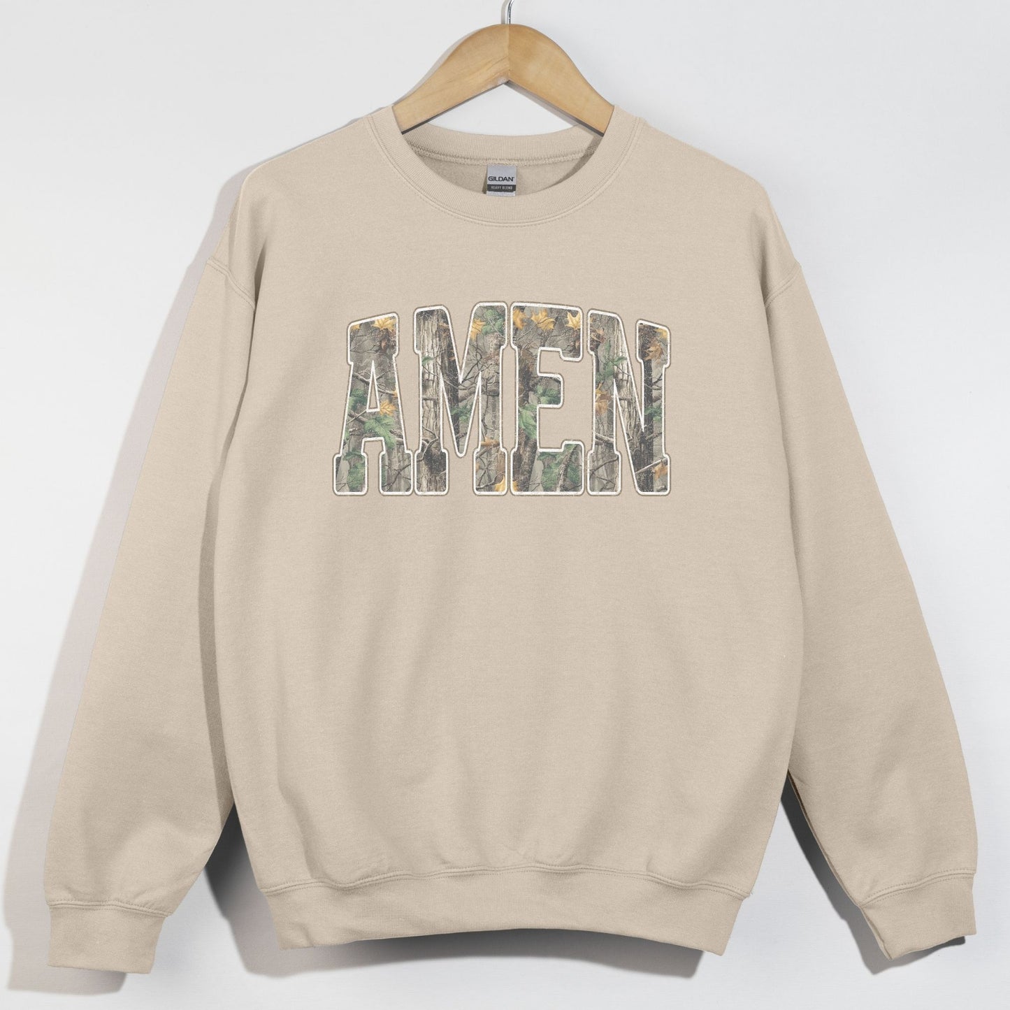 Distressed Camo Amen