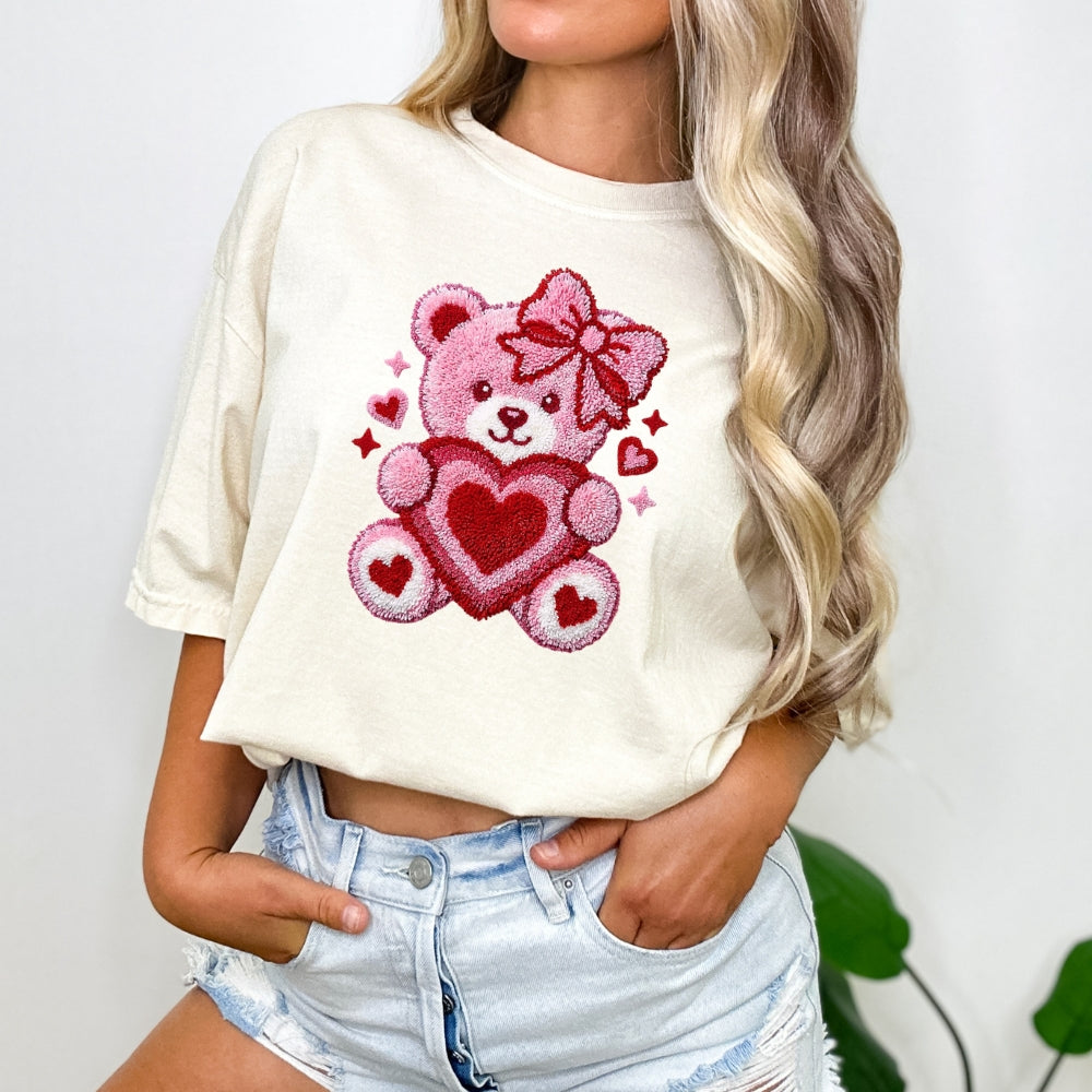 Faux Valentine Teddy Bear