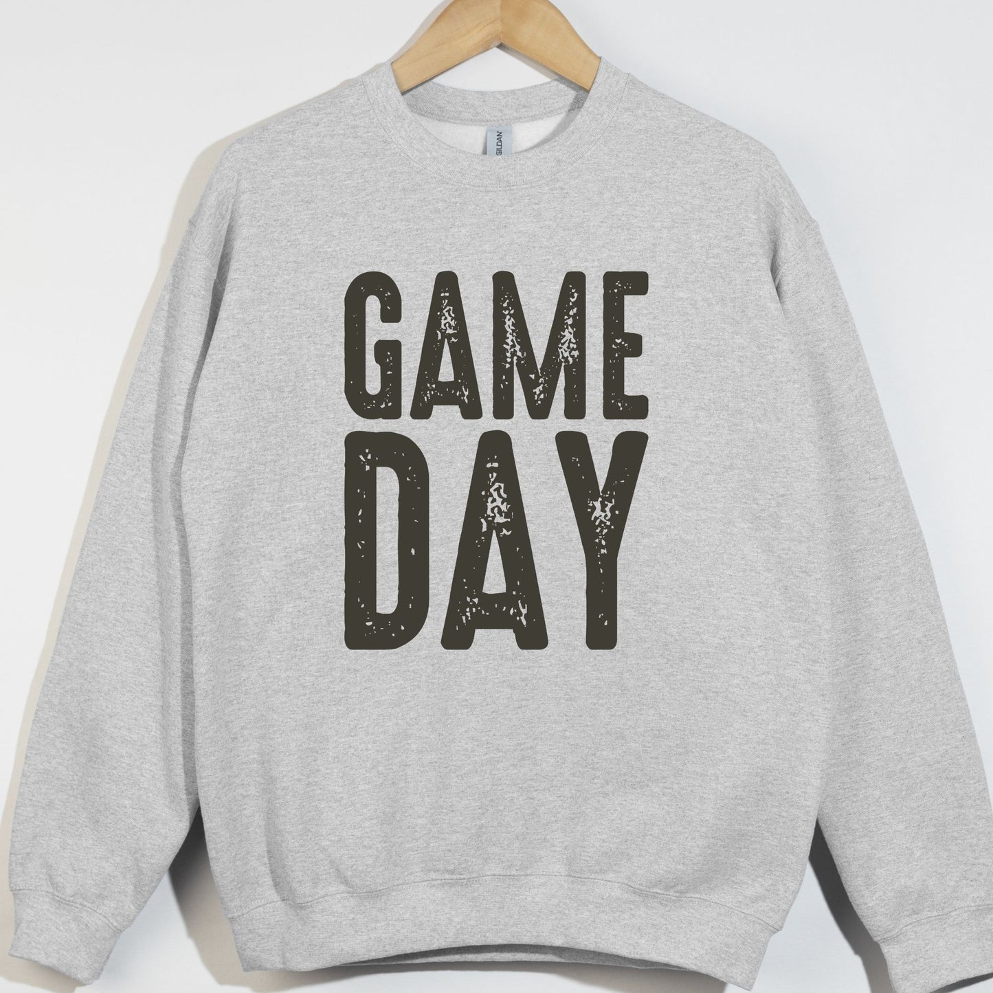 Game Day Black Distressed Stacked