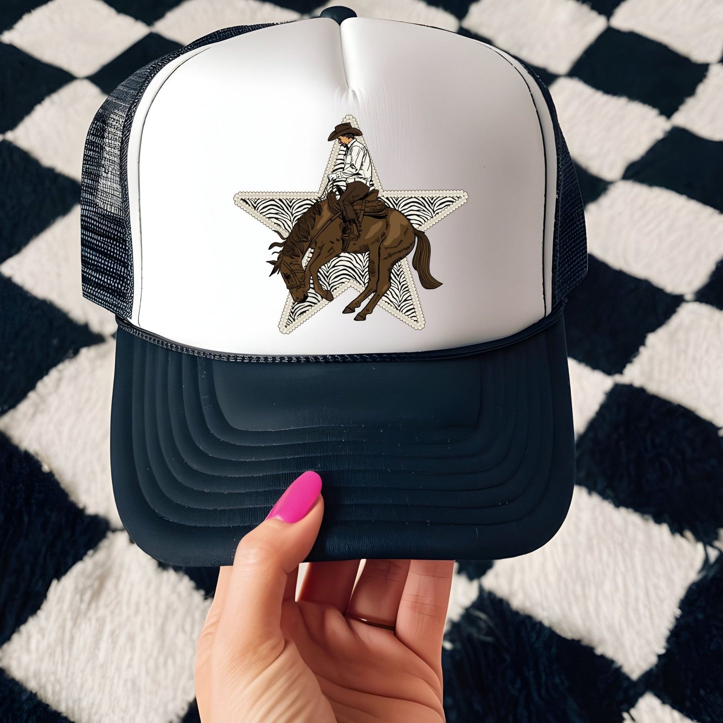 Rodeo Cowboy Zebra Star