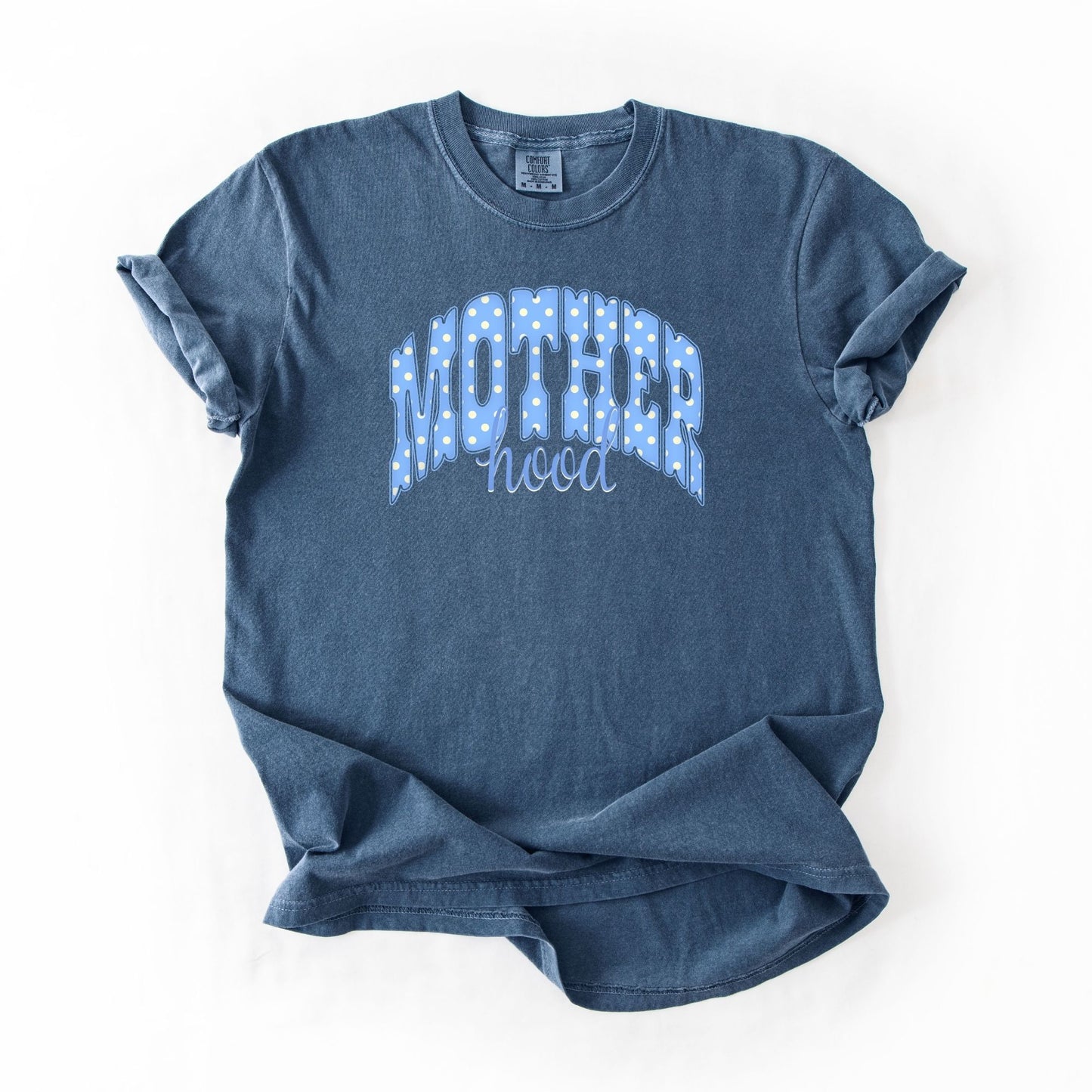 Soft Blue With Dots Mother Hood