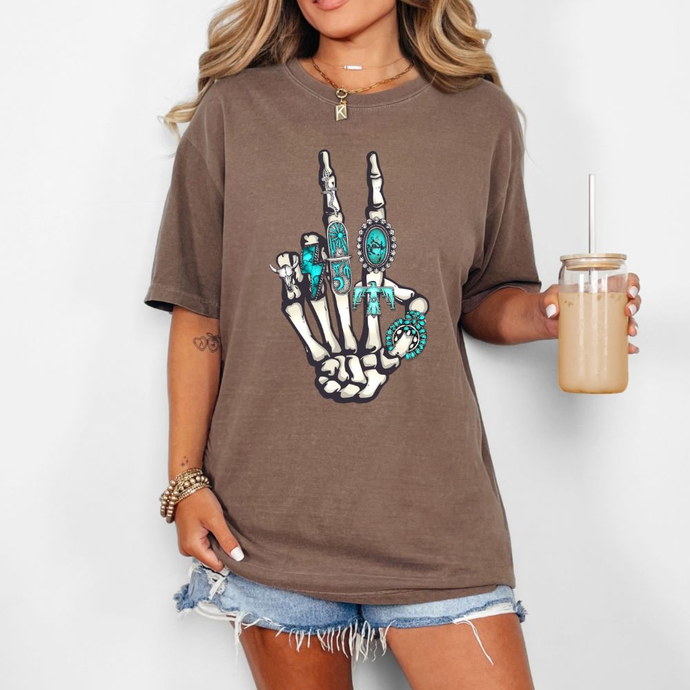 Skeleton Hand Concho Ring