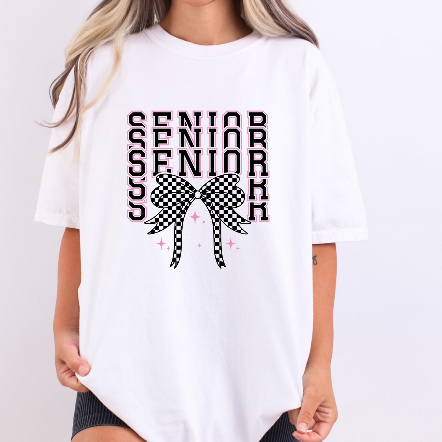 Senior Checkered Bow