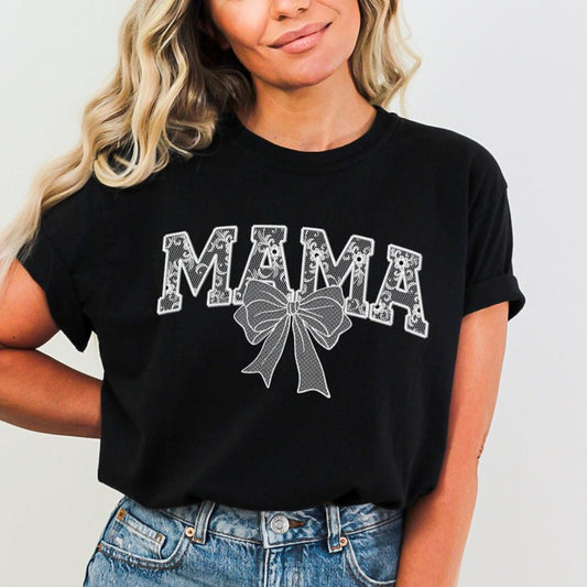 White Lace Mama Bow
