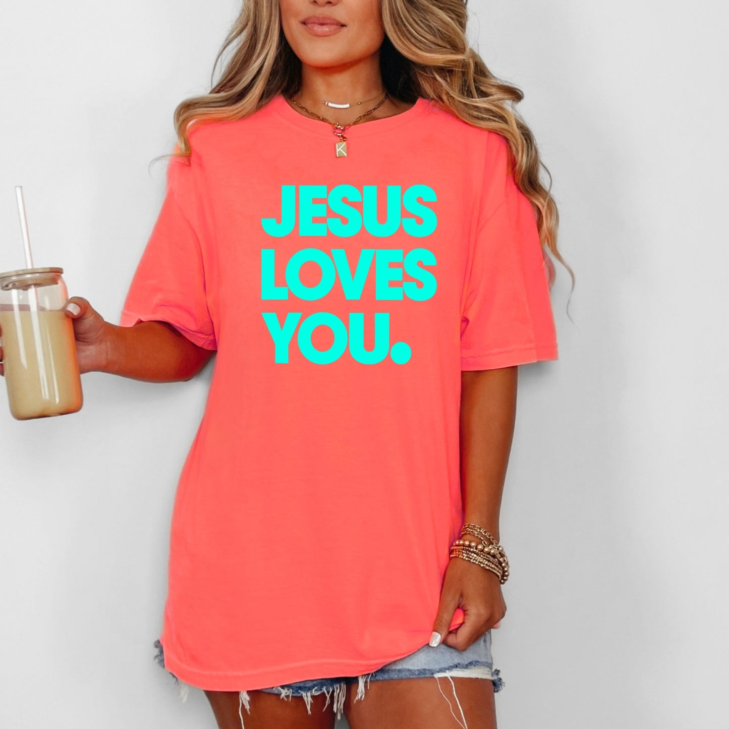 Jesus Loves You Turquoise