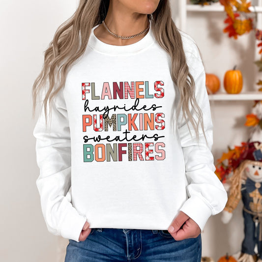 Flannels Pumpkins Bonfires