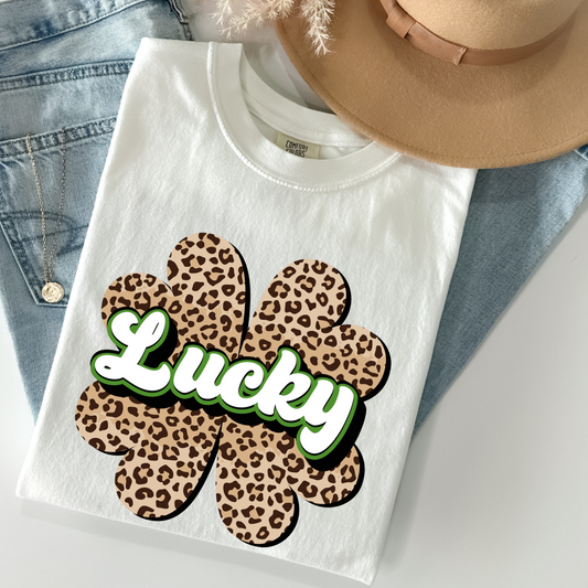 Lucky Cheetah Print Clover