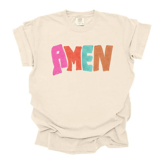 Amen Fabric Patch Letters