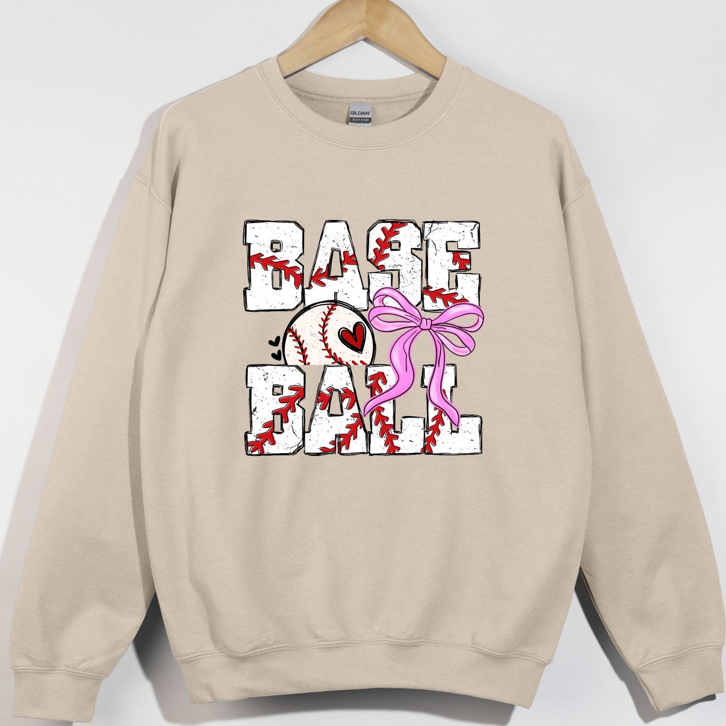 Baseball Bright Pink Bow