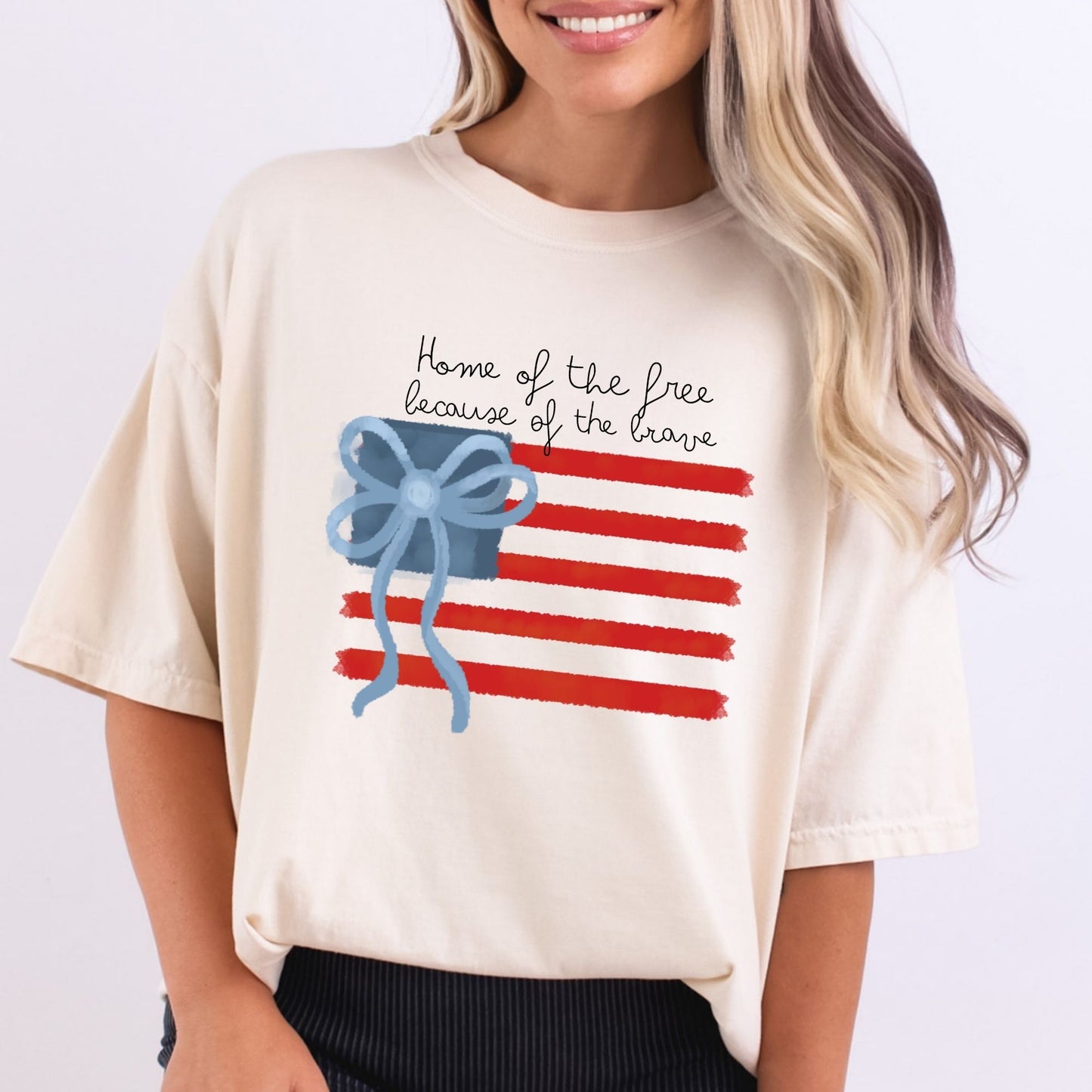 Because Of The Brave Watercolor Flag