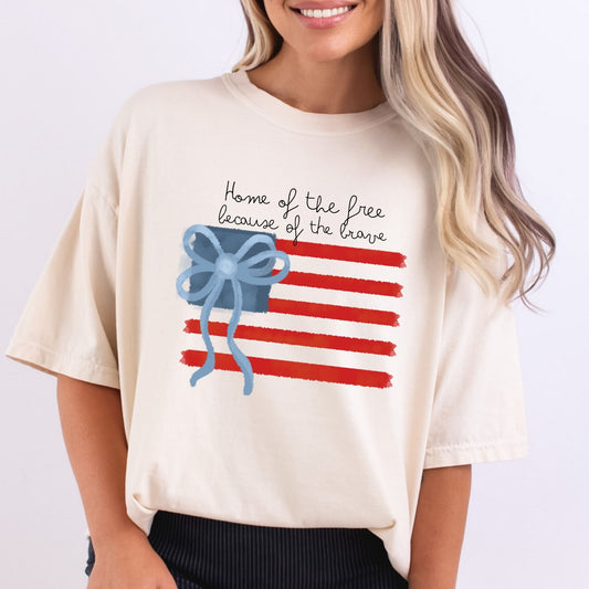 Because Of The Brave Watercolor Flag