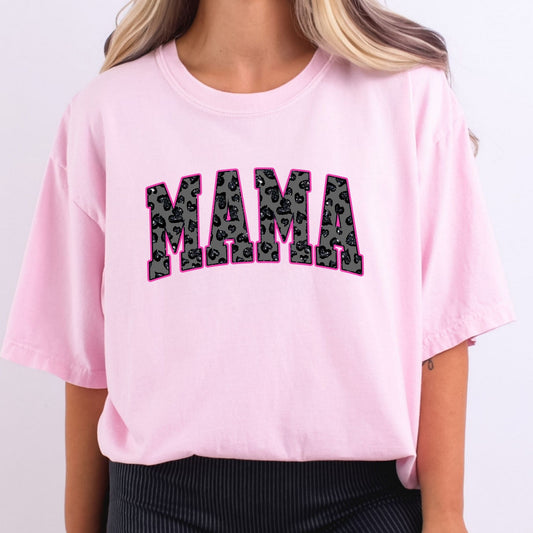 Black Glitter Hearts Mama