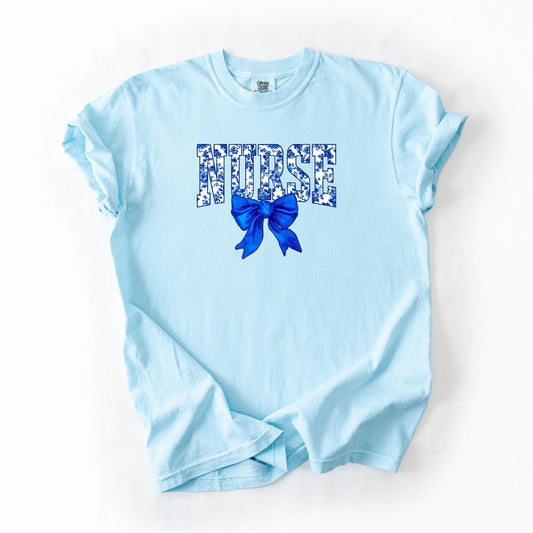 Blue Floral Nurse