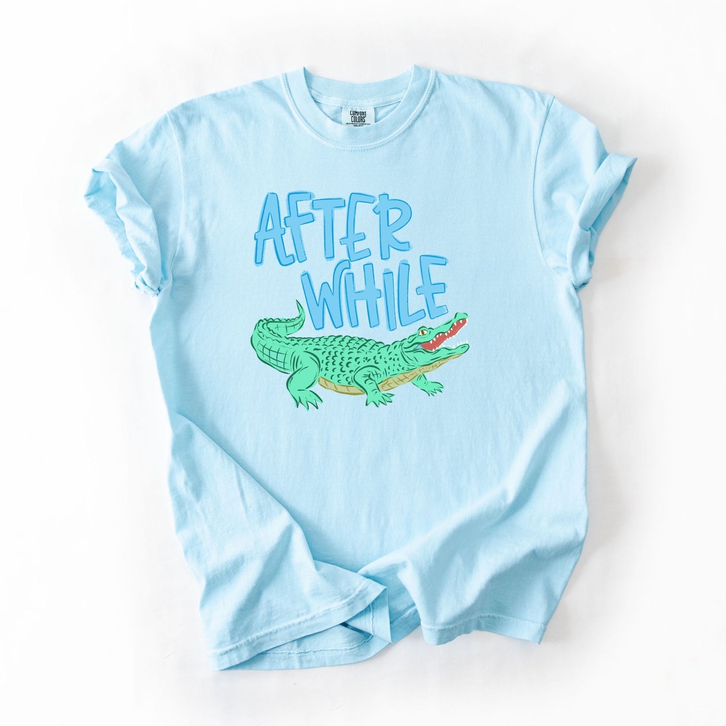 Blue Letters After While Croc
