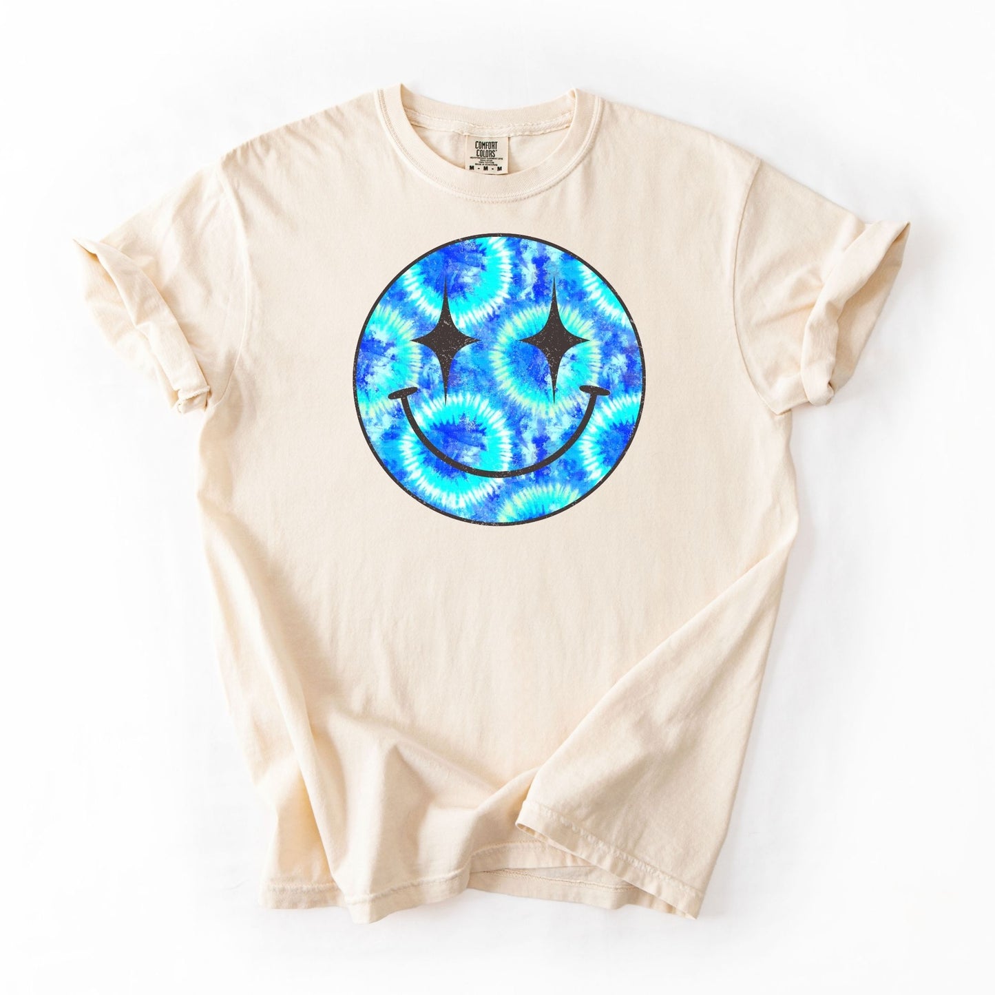 Blue Tye Dye Smiley