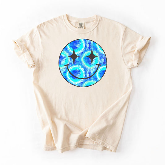 Blue Tye Dye Smiley