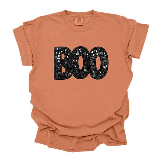 Boo Faux Sequins Black