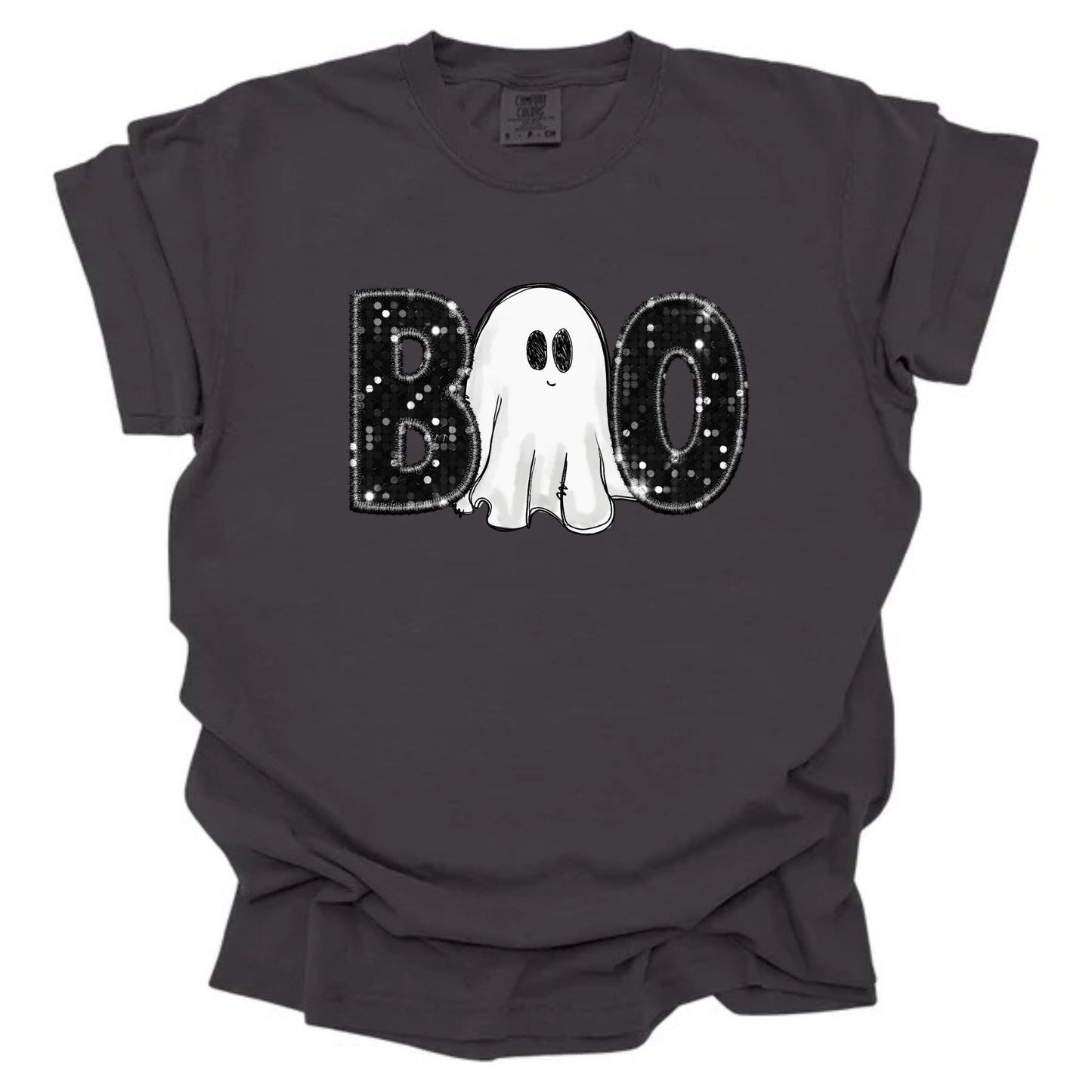 Boo Faux Sequins Ghost