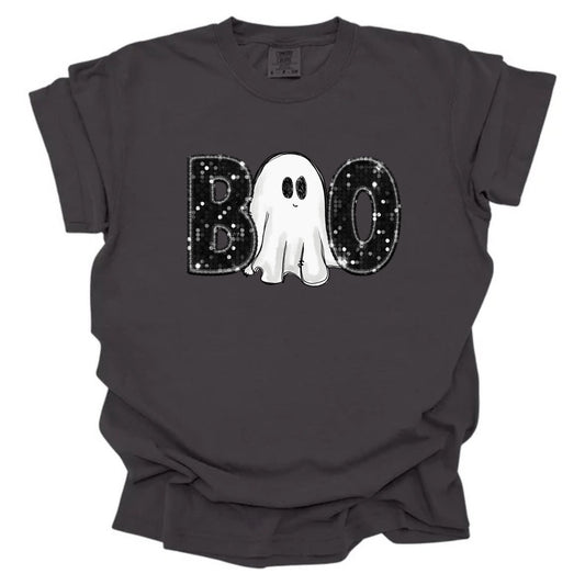 Boo Faux Sequins Ghost