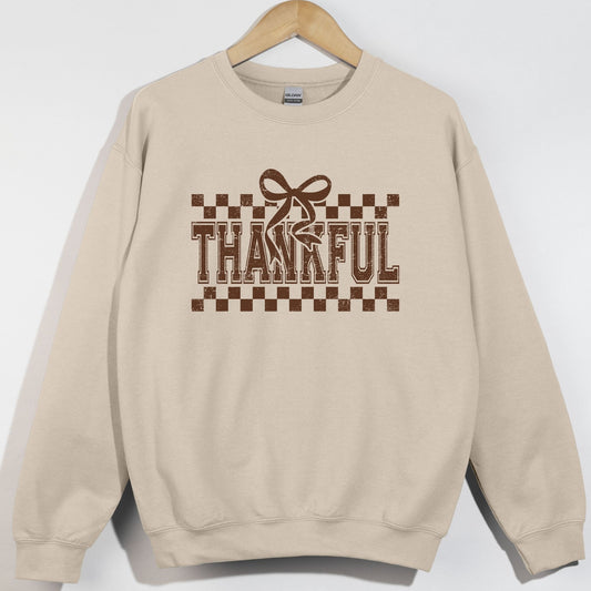 Brown Checkered Thankful Coquette