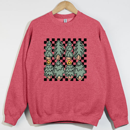 Checkered Christmas Trees x8