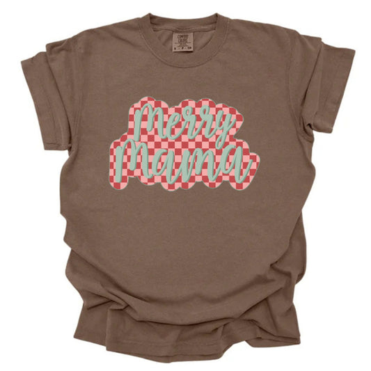 Checkered Merry Mama Brown