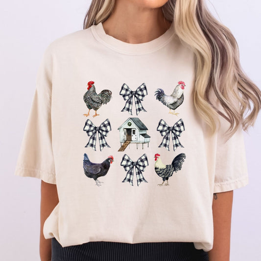 Chickens and Plaid Bows