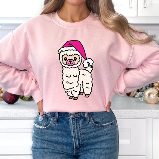 Christmas Lama Pink