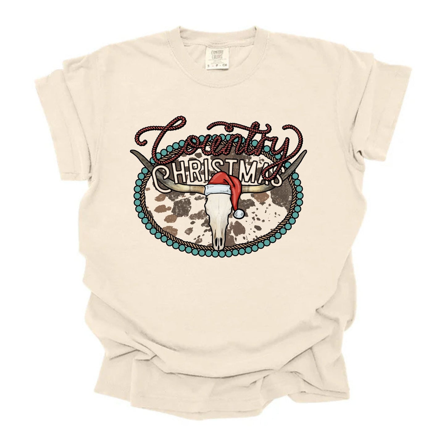 Country Christmas Cow Print