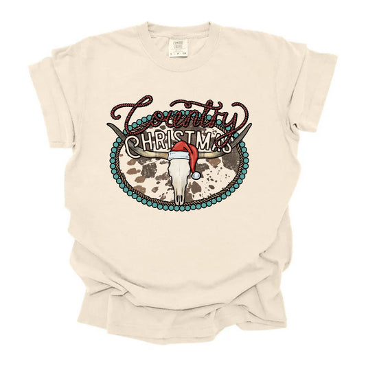 Country Christmas Cow Print