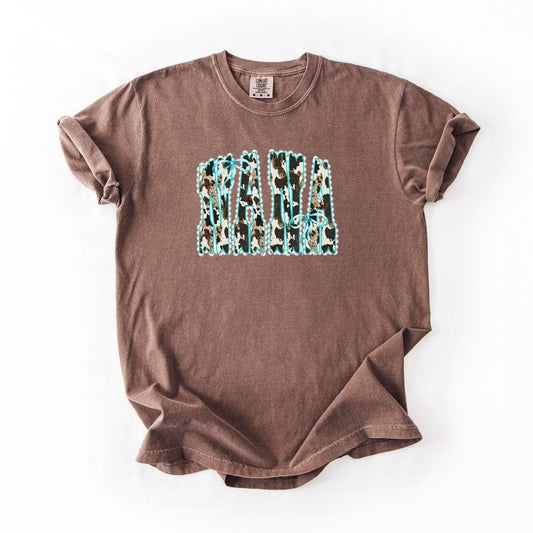 Cow Print Nana Contour Bows