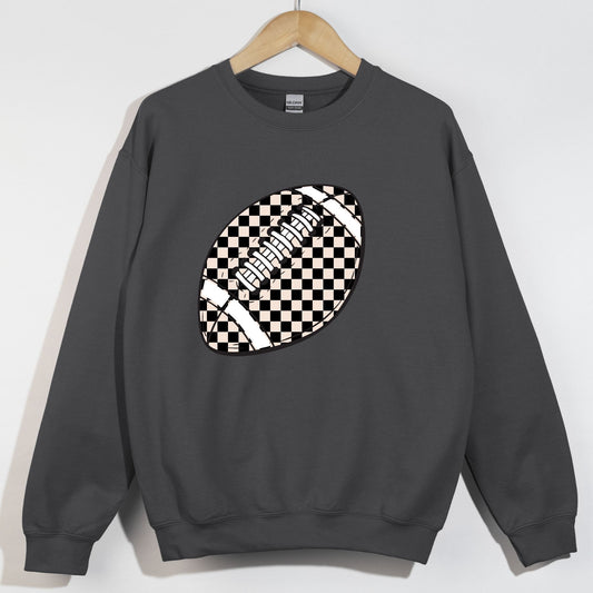 Cream and Black Checkered Football