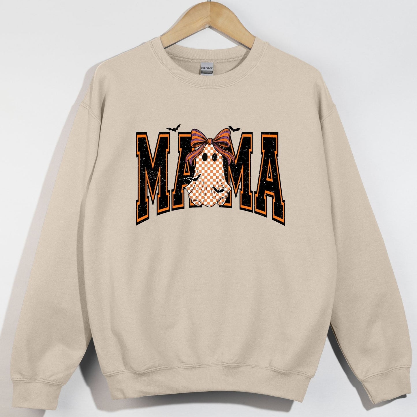 Distressed Mama Checkered Ghost