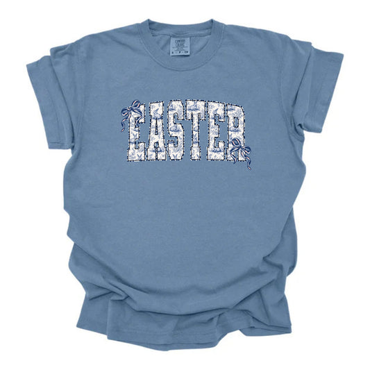 Easter Blue Floral Pattern Trendy