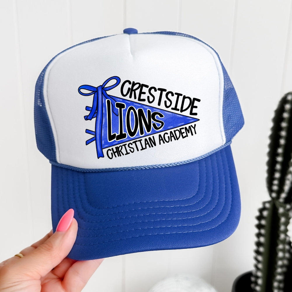 Foam Trucker Lions Flag Blue