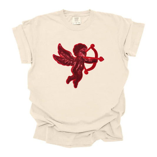 Faux Patch Cupid Red