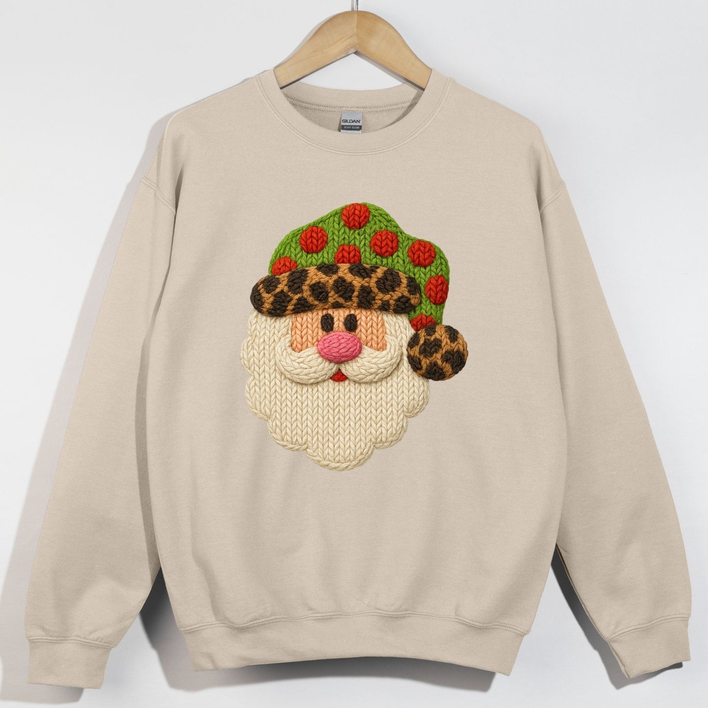 Faux Yarn Polka Dot Santa