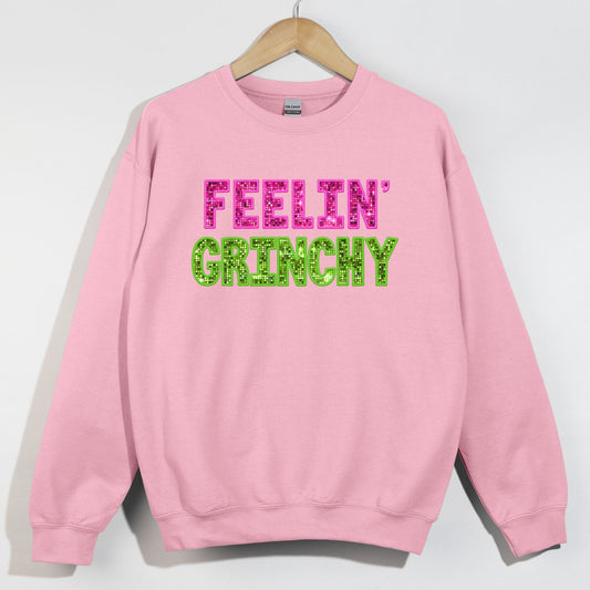 Feelin Grinchy Faux Sequins