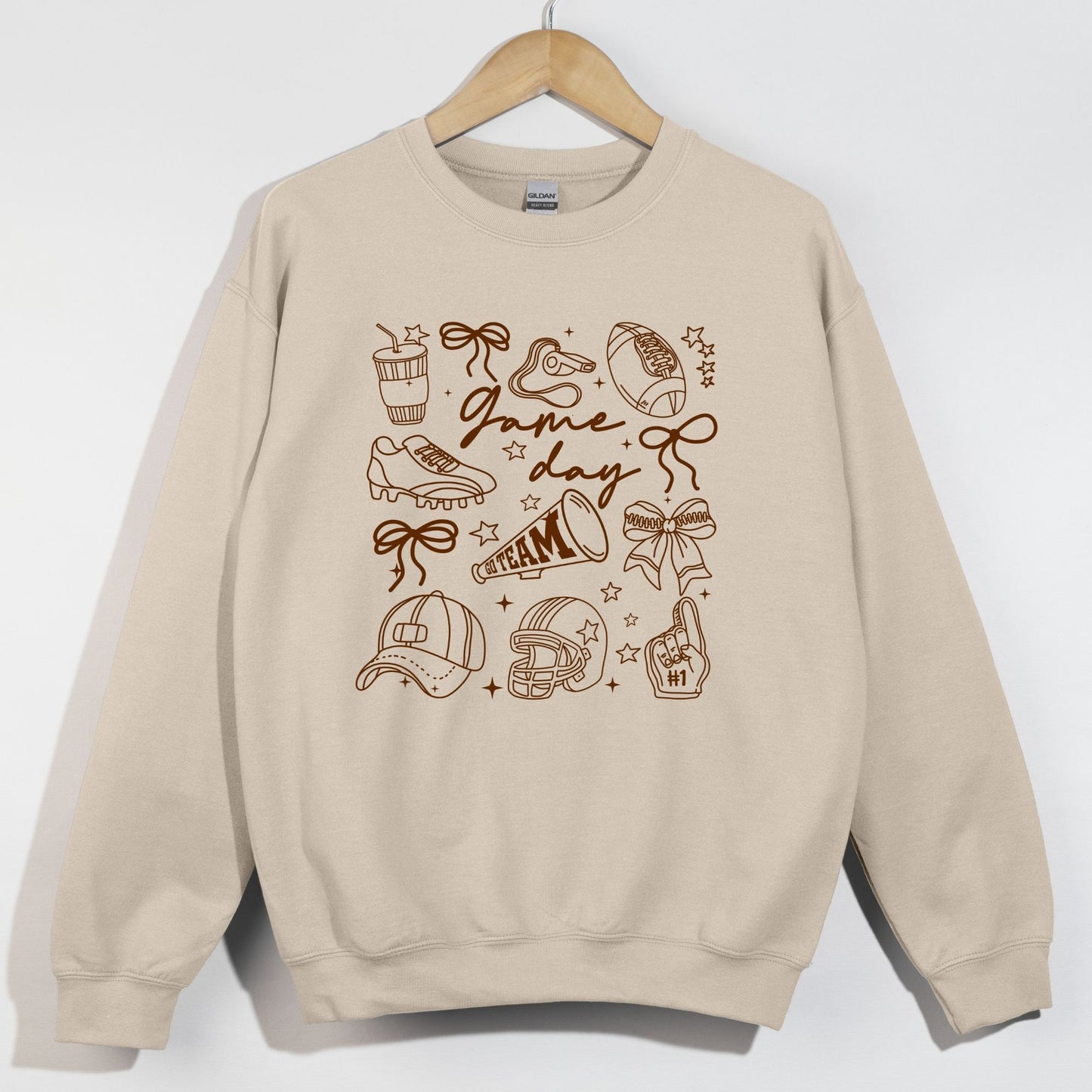 Game Day Brown Collage Football