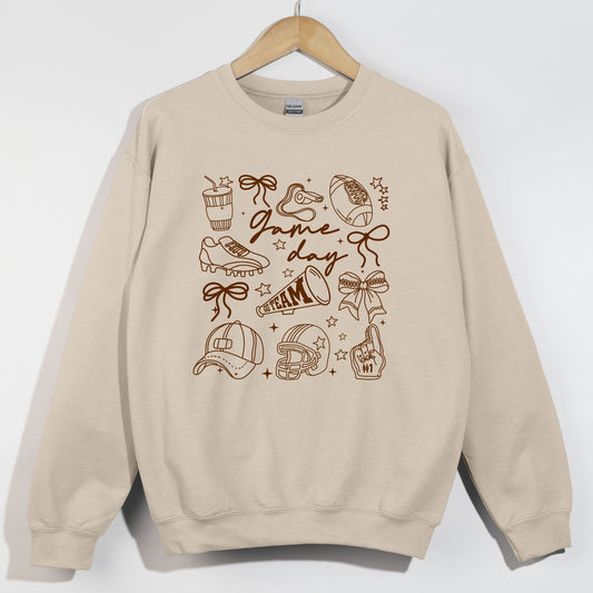 Game Day Brown Collage Football