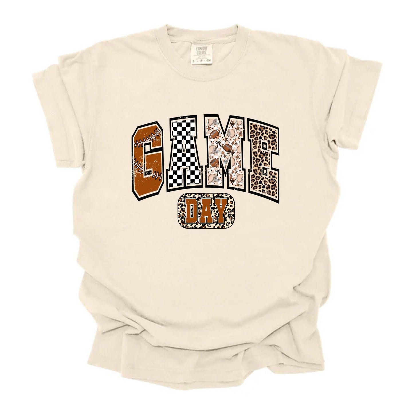 Game Day Trendy Patterned Varsity Letters