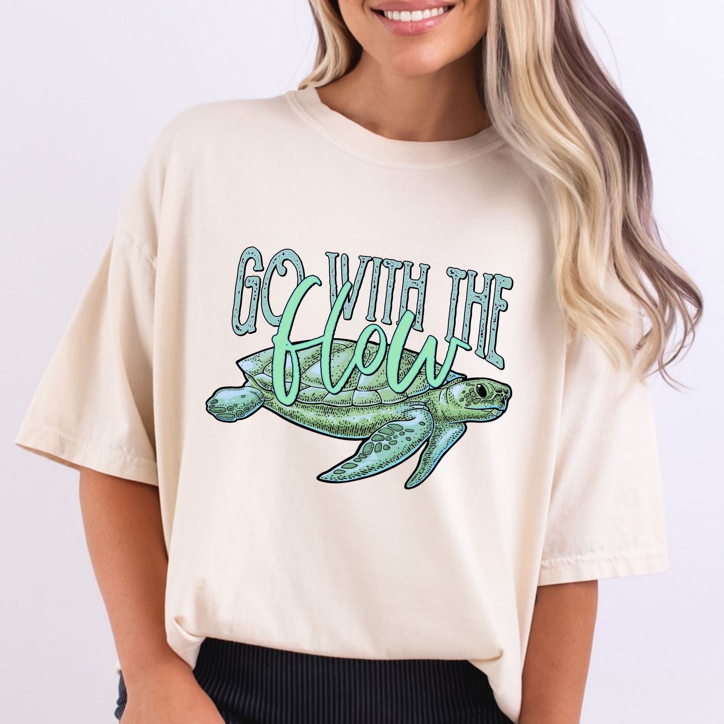 Go With The Flow Sea Turtle Green